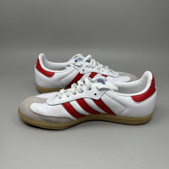Adidas Samba OG 'White Collegiate Red Gum' JI4463  Size 4.5 - Picture 2 of 8